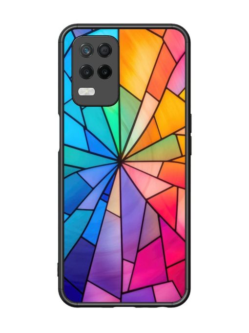 Stained Glass Kaleidoscope Of Colors Glossy Soft Edge Case for Realme 8 (5G) Chachhi