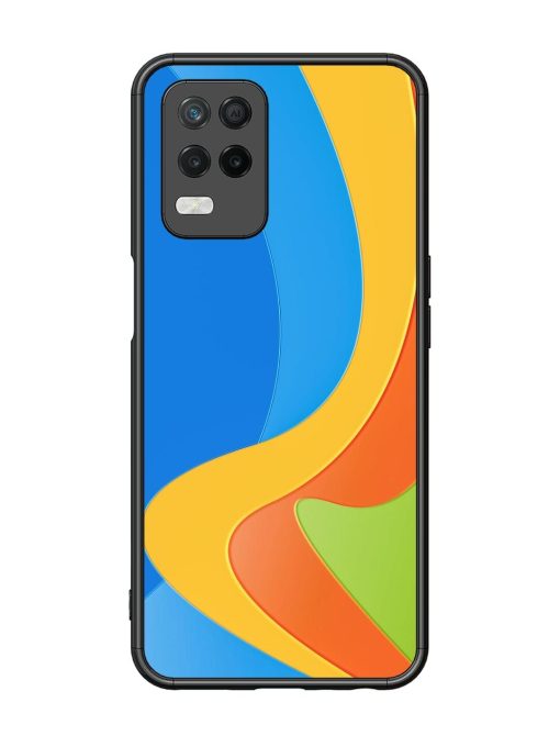 Curvy Color Cascade Glossy Soft Edge Case for Realme 8 (5G) Chachhi