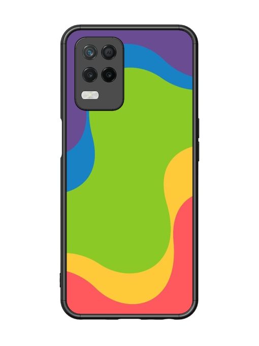 Wavy Rainbow Wonderland Glossy Soft Edge Case for Realme 8 (5G) Chachhi