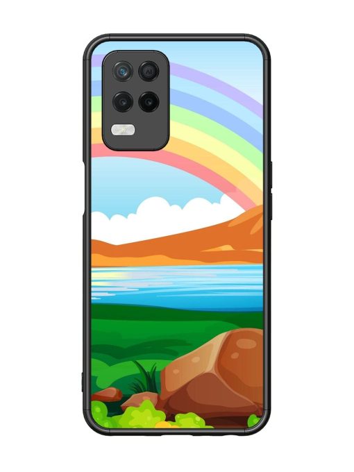 Rainbow Over The Lake Glossy Soft Edge Case for Realme 8 (5G) Chachhi