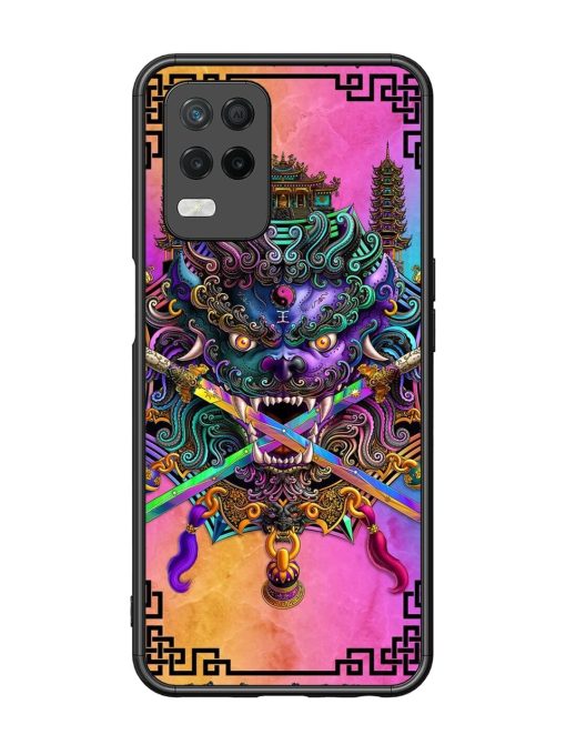 Psychedelic Fu Dog Tapestry Glossy Soft Edge Case for Realme 8 (5G) Chachhi