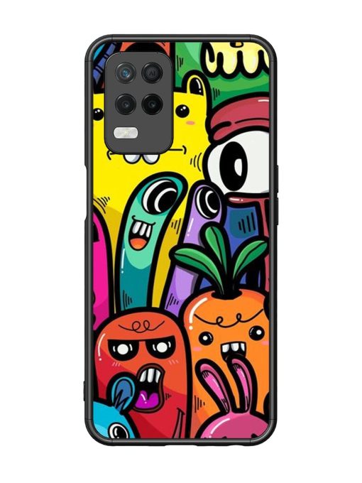 Whimsical Doodle Chaos Glossy Soft Edge Case for Realme 8 (5G) Chachhi