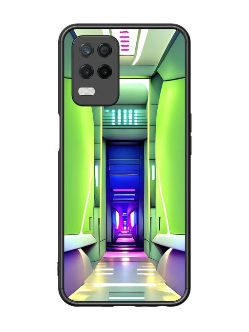 Neon Corridor Glossy Soft Edge Case for Realme 8 (5G) Chachhi