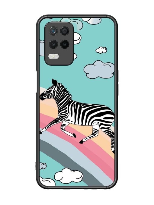 Zebra On A Rainbow Glossy Soft Edge Case for Realme 8 (5G) Chachhi