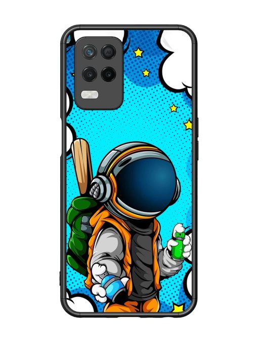 Space Graffiti Artist Glossy Soft Edge Case for Realme 8 (5G) Chachhi