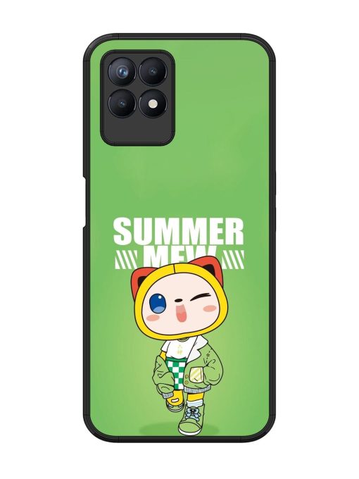 Purrfect Summer Glossy Soft Edge Case for Realme 8I Chachhi