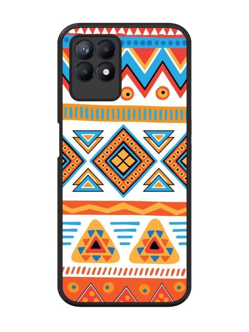 Vibrant Tribal Pattern Glossy Soft Edge Case for Realme 8I Chachhi