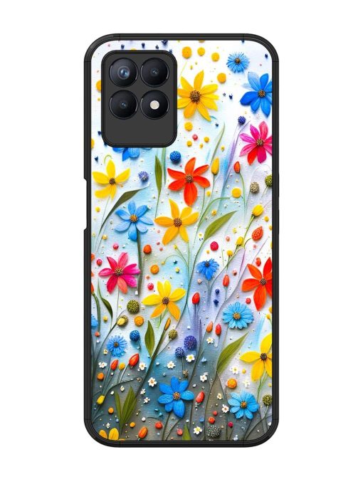 Vibrant Floral Glossy Soft Edge Case for Realme 8I Chachhi