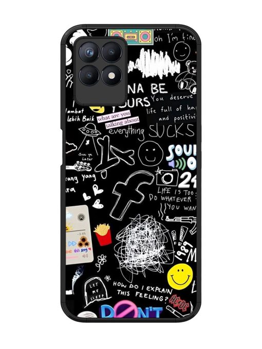 Doodle Diary Glossy Soft Edge Case for Realme 8I Chachhi