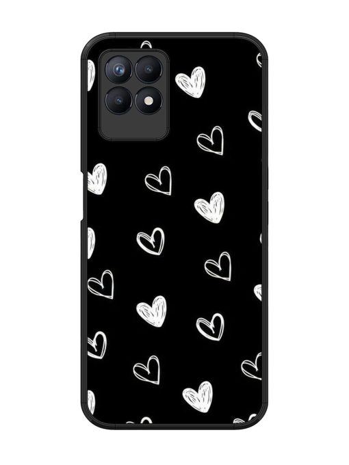 Scattered Hearts Glossy Soft Edge Case for Realme 8I Chachhi