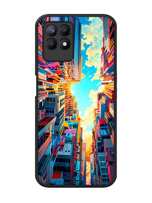 Skyward City Glossy Soft Edge Case for Realme 8I Chachhi