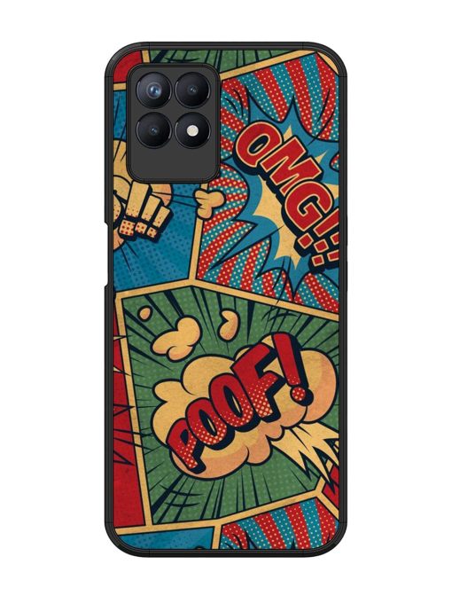 Comic Book Chaos Glossy Soft Edge Case for Realme 8I Chachhi