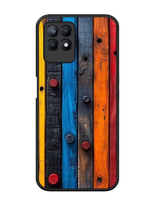 Rainbow Plank Glossy Soft Edge Case for Realme 8I Chachhi