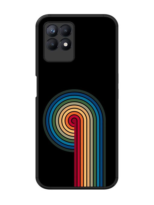 Rainbow Ripple Glossy Soft Edge Case for Realme 8I Chachhi