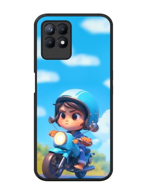 Little Rider Glossy Soft Edge Case for Realme 8I Chachhi