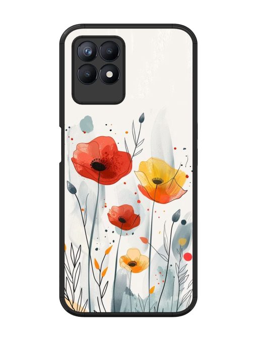 Poppy Fields Glossy Soft Edge Case for Realme 8I Chachhi