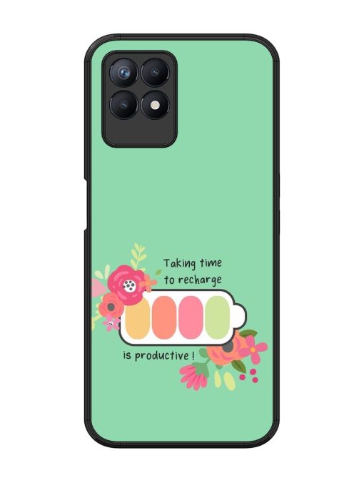 Recharge And Bloom Glossy Soft Edge Case for Realme 8I Chachhi