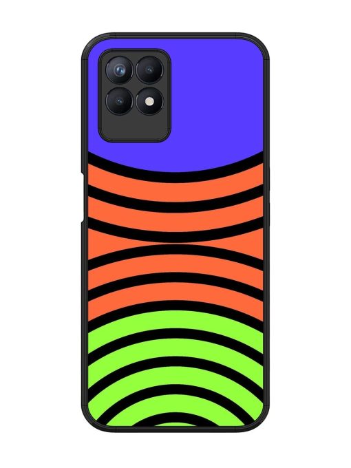 Psychedelic Stripe Symphony Glossy Soft Edge Case for Realme 8I Chachhi