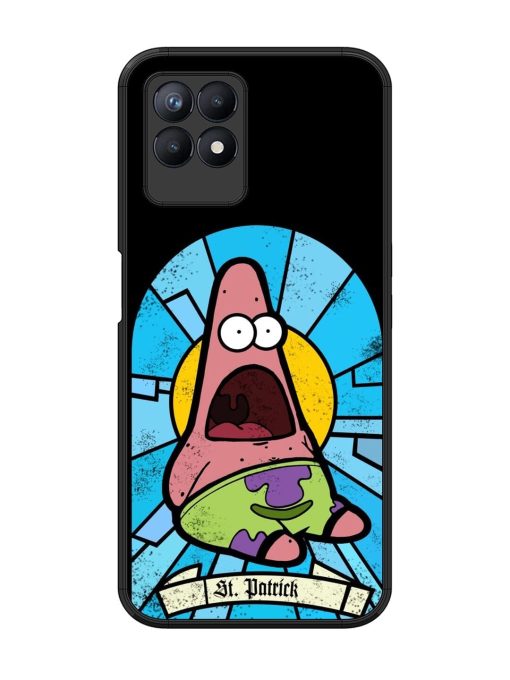 St. Patrick'S Day Stained Glass Patrick Star Glossy Soft Edge Case for Realme 8I