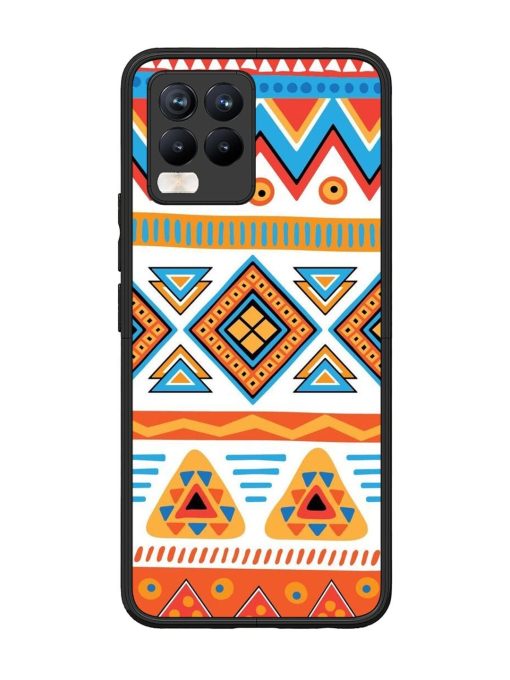 Vibrant Tribal Pattern Glossy Soft Edge Case for Realme 8 Pro Chachhi