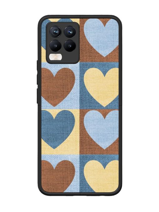 Hearts On Canvas Glossy Soft Edge Case for Realme 8 Pro Chachhi