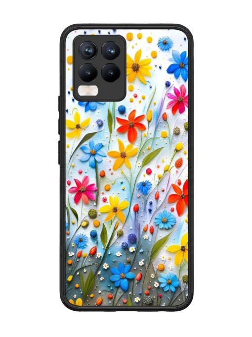 Vibrant Floral Glossy Soft Edge Case for Realme 8 Pro Chachhi