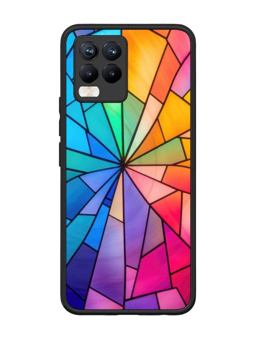 Stained Glass Kaleidoscope Of Colors Glossy Soft Edge Case for Realme 8 Pro Chachhi