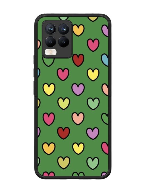 Rainbow Heart Parade Glossy Soft Edge Case for Realme 8 Pro Chachhi