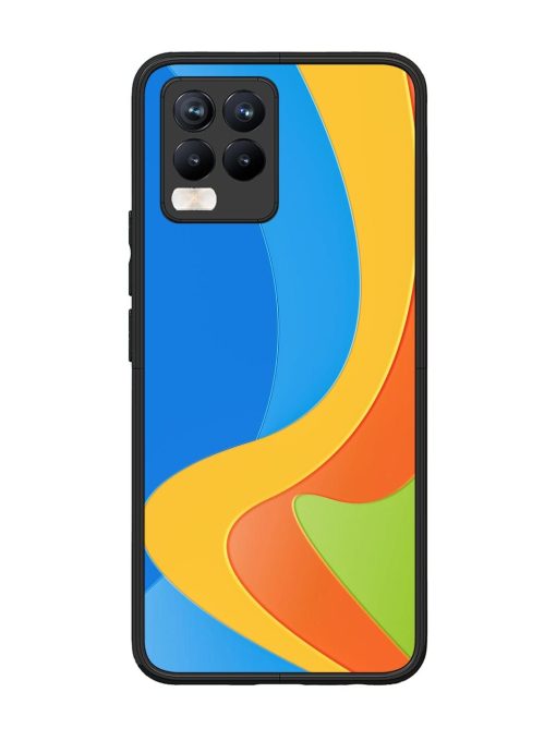 Curvy Color Cascade Glossy Soft Edge Case for Realme 8 Pro Chachhi