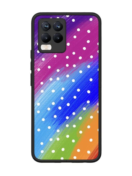 Rainbow Polka Dot Dream Glossy Soft Edge Case for Realme 8 Pro Chachhi