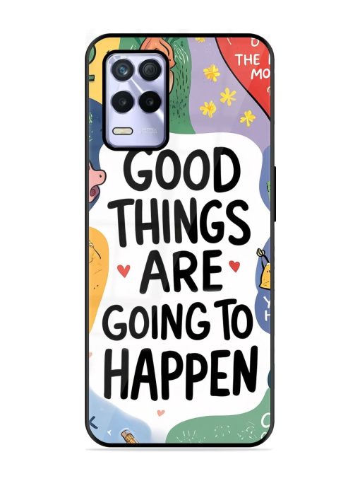 Uplifting Scribbles Glossy Soft Edge Case for Realme 8S (5G) Chachhi