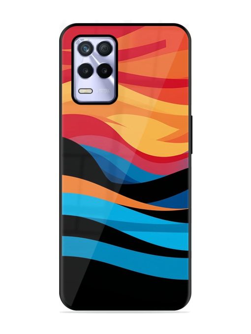 Blazing Currents Glossy Soft Edge Case for Realme 8S (5G) Chachhi