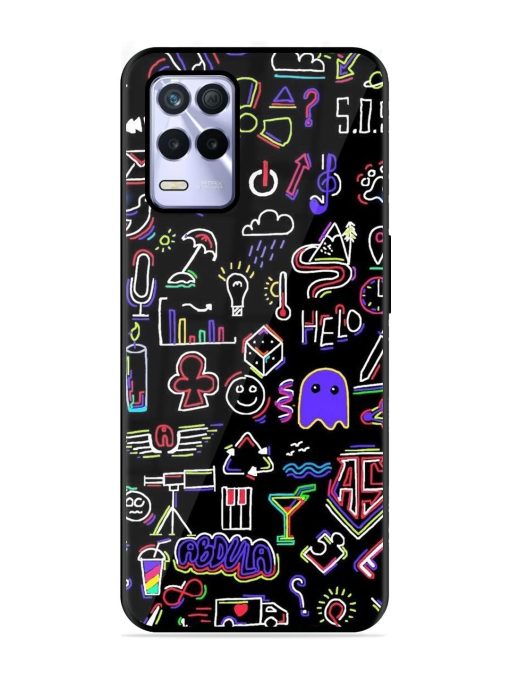 Neon Doodle Glossy Soft Edge Case for Realme 8S (5G) Chachhi