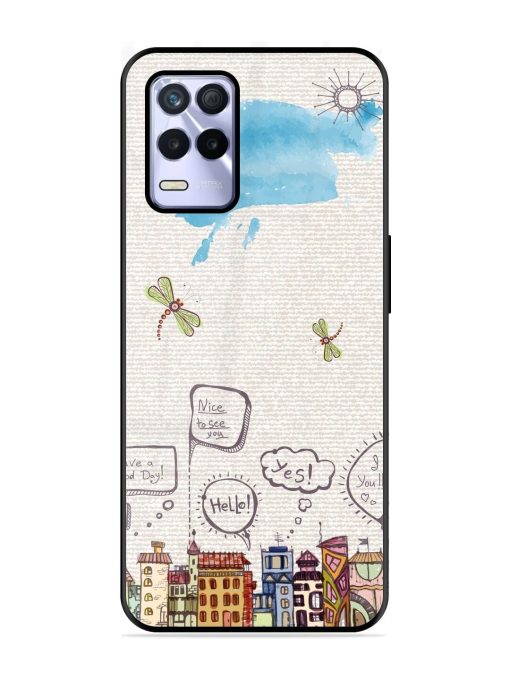 Doodle City Glossy Soft Edge Case for Realme 8S (5G) Chachhi