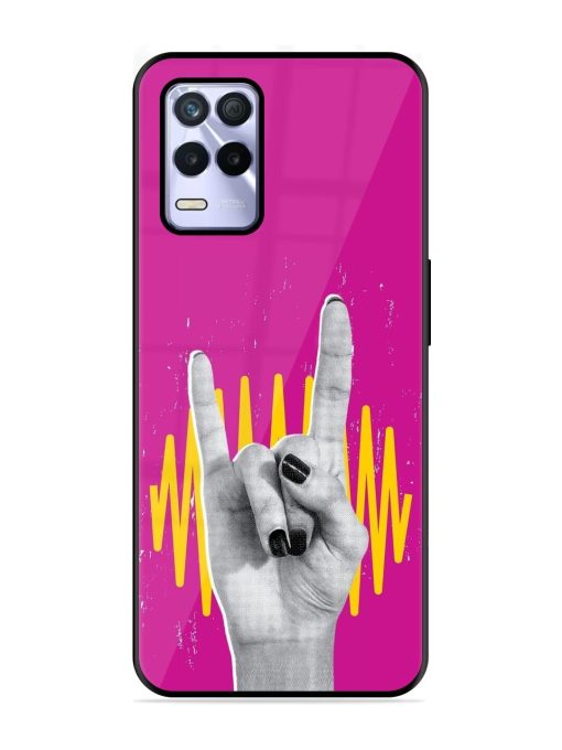 Rock Hand Glossy Soft Edge Case for Realme 8S (5G) Chachhi