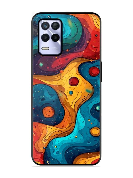 Cosmic Swirl Glossy Soft Edge Case for Realme 8S (5G) Chachhi