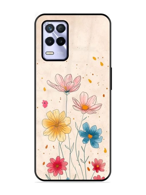 Delicate Bloom Glossy Soft Edge Case for Realme 8S (5G) Chachhi