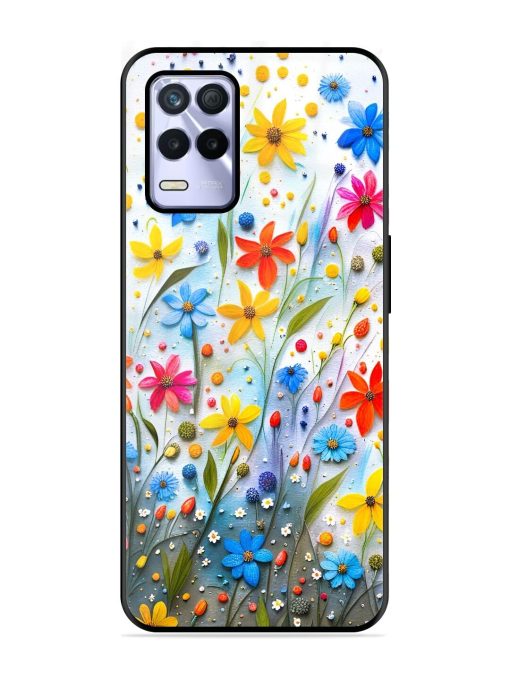 Vibrant Floral Glossy Soft Edge Case for Realme 8S (5G) Chachhi