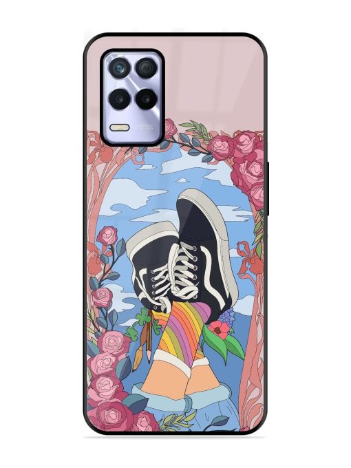 Floral Fantasy Glossy Soft Edge Case for Realme 8S (5G) Chachhi