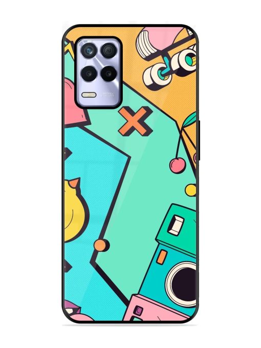 Retro Remix Glossy Soft Edge Case for Realme 8S (5G) Chachhi