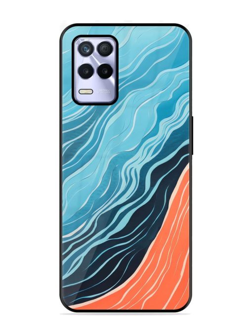 Oceanic Divide Glossy Soft Edge Case for Realme 8S (5G) Chachhi