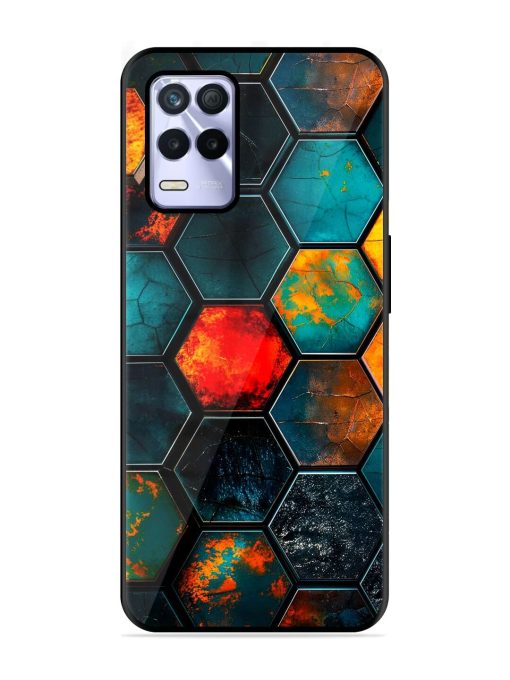 Hexagon Hive Glossy Soft Edge Case for Realme 8S (5G) Chachhi