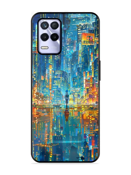 Neon Metropolis Glossy Soft Edge Case for Realme 8S (5G) Chachhi