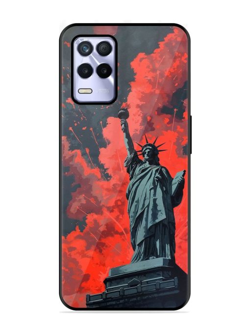 Lady Liberty'S Firework Finale Glossy Soft Edge Case for Realme 8S (5G) Chachhi