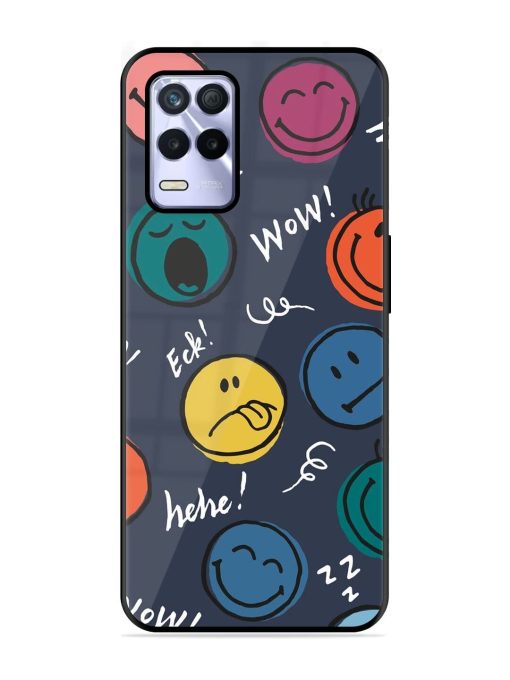 Emoticon Parade Glossy Soft Edge Case for Realme 8S (5G) Chachhi