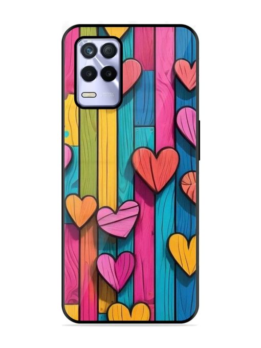 Rainbow Of Hearts Glossy Soft Edge Case for Realme 8S (5G) Chachhi