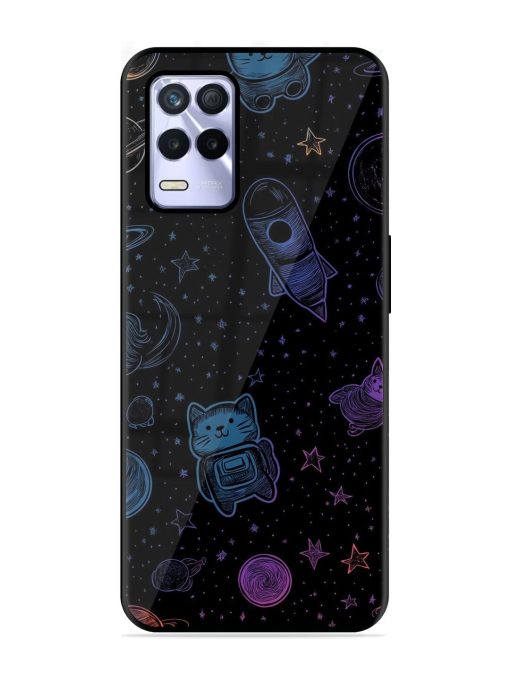 Cosmic Cat Chaos Glossy Soft Edge Case for Realme 8S (5G) Chachhi