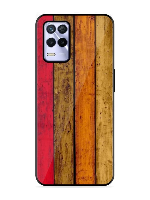 Colorful Woodgrain Glossy Soft Edge Case for Realme 8S (5G) Chachhi