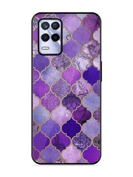 Purple Mosaic Magic Glossy Soft Edge Case for Realme 8S (5G) Chachhi