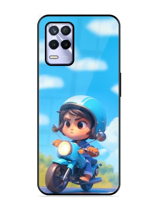 Little Rider Glossy Soft Edge Case for Realme 8S (5G) Chachhi